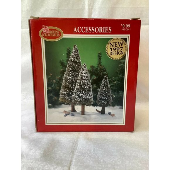 Dickens Collectables Accessories Sisal Tree Grove Porcelain Houses - Picture 3 of 11